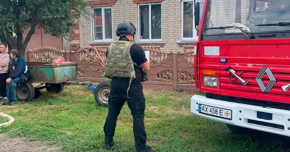 Фото надане поліцією Харківської області Вибух газового балона у Золочівській громаді на порталі Gromada Group