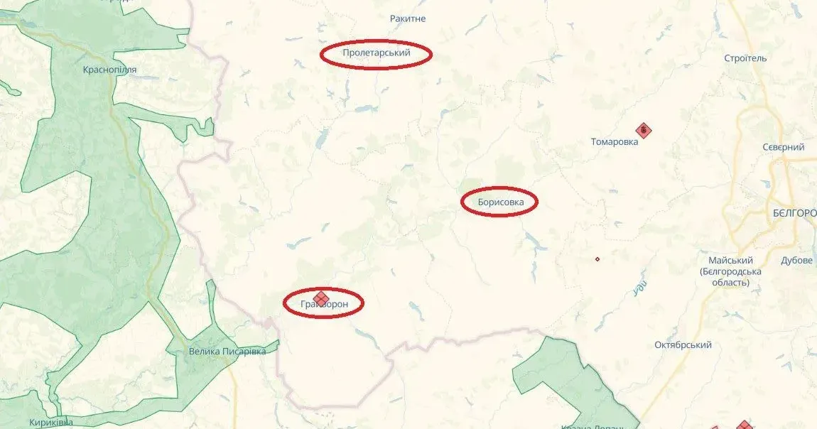 Карта Харківщини ISW повідомив про війська РФ біля кордонів Золочівщини на порталі Gromada Group